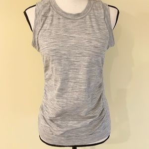 Athleta women’s gray ruched workout tank